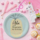 パイナップル誕生日トロピカルサマーアロハパーティー ペーパープレート (パーティー)