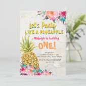 パイナップル誕生日パーティーへの招待 招待状 (スタンド正面)