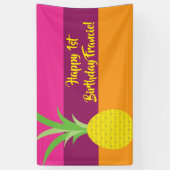 パイナップル誕生日パーティー 横断幕 (縦)