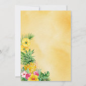 パイナップル誕生日招待状のようなパーティー 招待状 (裏面)