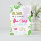 パイナップル誕生日招待状 招待状 (スタンド正面)