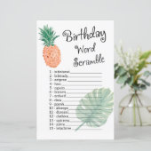 パイナップル誕生日WORDスクランブルゲーム (スタンド正面)