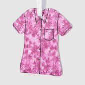 パイナップル迷彩柄のハワイの熱帯アロハワイシャツ オーナメント (正面)