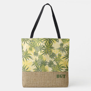 パイナップル迷彩柄のモノグラムのハワイのビーチのバッグ トートバッグ