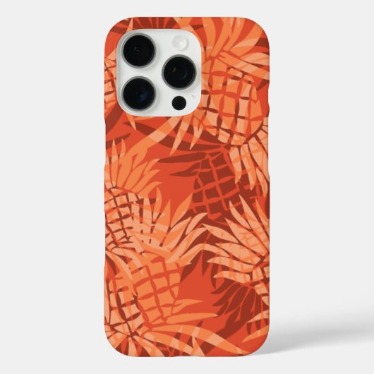 パイナップル迷彩柄ハワイアンオレンジ Case-Mate iPhoneケース (裏面)
