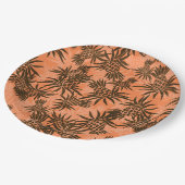 パイナップル迷彩柄ハワイアントロピカル ペーパープレート (アングル)