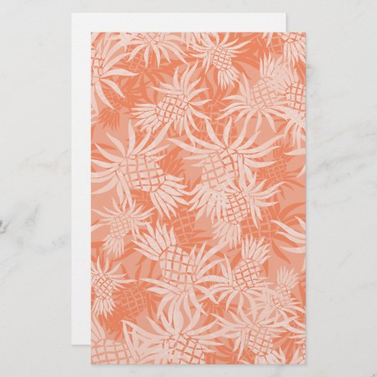 パイナップル迷彩柄ハワイアントロピカル 便箋 (正面/裏面)