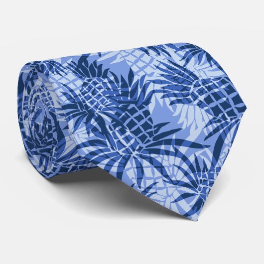 パイナップル迷彩柄ハワイアン両面印刷 ネクタイ (ロール)