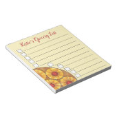 パイナップル逆さケーキベーカー食料品店リスト ノートパッド (アングル)