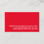 パイナップル逆さケーキ焼いたバイベーカリーデザート 名刺 (裏面)