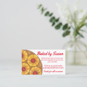 パイナップル逆さケーキ焼いたバイベーカリーデザート 名刺 (スタンド正面)