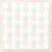 パイナップル遊:おもしろいパターンの喜び。 ガラスコースター (裏面)