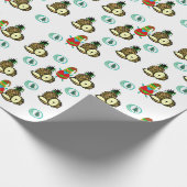 パイナップル雪だるまクリスマスツリーラッピング紙 ラッピングペーパー (角)