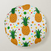 パイナップル2装飾用クッション ラウンドクッション (裏面)