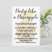 パイナップル30歳の誕生日パーティーのような招待状 招待状 (スタンド正面)