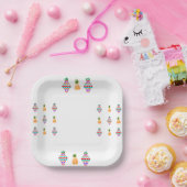 パイナップル7インチスクエア紙プレート ペーパープレート (パーティー)