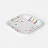 パイナップル7インチスクエア紙プレート ペーパープレート (傾斜あり)