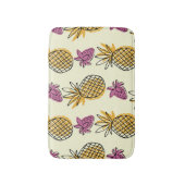 パイナップル、いちごヴィンテージ繊維デザイン。 バスマット (正面縦)