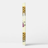 パイナップル、いちごヴィンテージ繊維デザイン。 Case-Mate iPhoneケース (裏面 / 右)