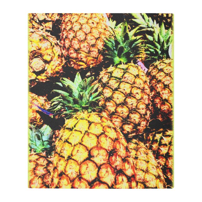 「パイナップル」かわいい写真。買今 メタルプリント (正面)