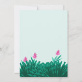 パイナップル アロハトロピカル フラワー 誕生日 招待状 (裏面)