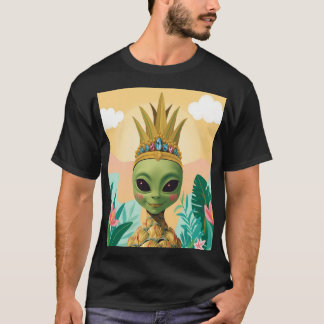 パイナップル エイリアン - トロピカルで面白いフルーツアート Tシャツ
