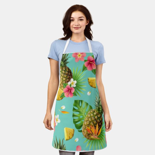 パイナップル エプロン (着用した状態)