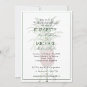 パイナップル エレガント ウェディング モダン シック リハーサル 招待状 (正面)