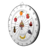 パイナップル、オレンジ、梨、リンゴ、ブドウ果実 ダーツボード (正面右)