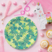 パイナップル カモフラージュ ハワイアン トロピカル ペーパープレート (パーティー)