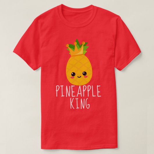 パイナップル キング 面白い Tシャツ (デザイン正面)