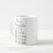 "パイナップル" -クラシックで白いマグがあって下さい コーヒーマグカップ (正面左)