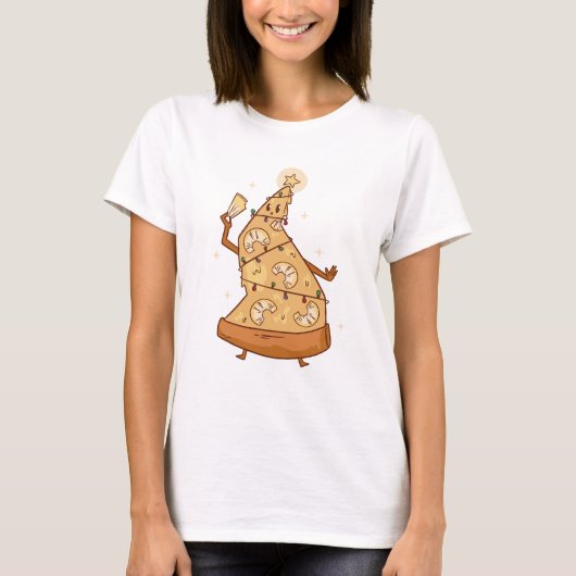 パイナップル・クリスマスピザ Tシャツ (正面)