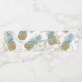 パイナップル ゴールド グリッター スパークル 誕生日パーティー ペットボトルラベル (シングルラベル)