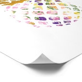 パイナップル - ゴールド - 花柄 ポスター (角)