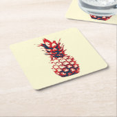 パイナップル スクエアペーパーコースター (アングル)