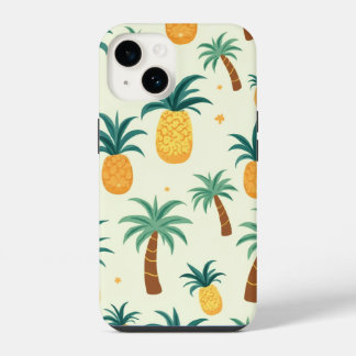 パイナップル&ツリーパターンデザインiphone14ケース iPhone 14ケース