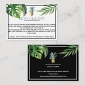 パイナップル デライト トロピカル フォリアージ 延期のお知らせ エンクロージャーカード (正面/裏面)