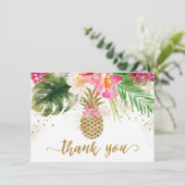 パイナップル トロピカル フラワーブライダルシャワー サンクス サンキューカード (スタンド正面)