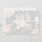 パイナップル トロピカル フラワーリーフ サンキューカード (裏面)