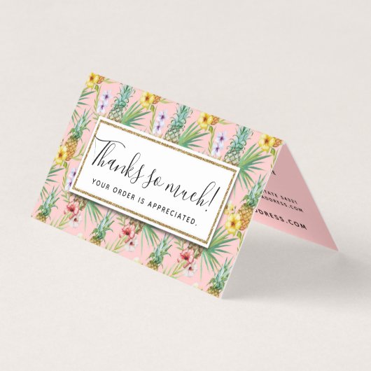 パイナップル&ハイビスカスフラワーズウォーター色ありがとう (正面)