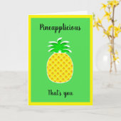 パイナップル、バレンタイン、あなたの名前 カード (黄色い花)