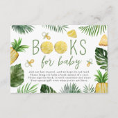 パイナップル&パシファイア赤ちゃんシャワーグリーン用の本 エンクロージャーカード (正面)