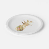 パイナップル、フェイクゴールド+コラージュ ペーパープレート (アングル)