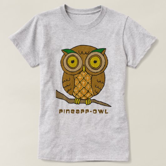 パイナップル-フクロウ Tシャツ (デザイン正面)