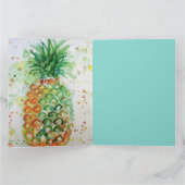 パイナップル フルーツ 食品 トロピカルな雰囲気 オレンジ ライム カード (内部)
