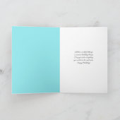 パイナップル&フルーツonペリウィンクル誕生日グリーティング カード (内部)