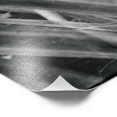 パイナップル モノクロ リーフとフルーツ キッチン フォトプリント (角)