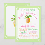パイナップル ルアウ ブライダルシャワー インビテーション (正面/裏面)