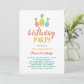 パイナップル – 夏の誕生日パーティー 招待状 (スタンド正面)